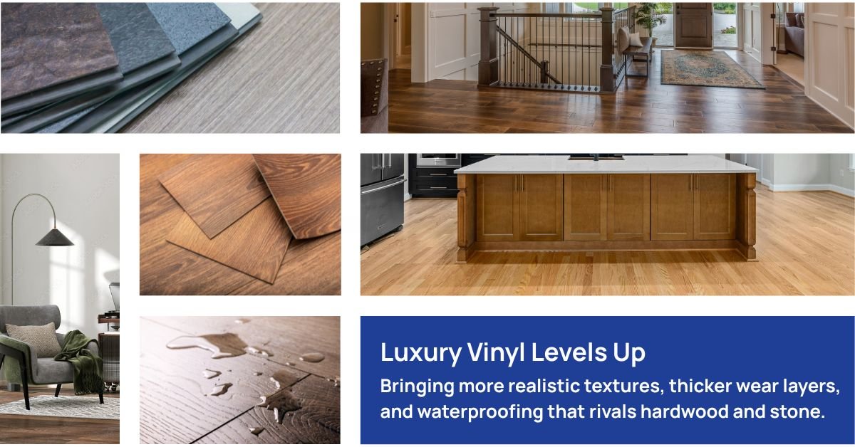 Elegant luxury vinyl flooring elevates home aesthetics with its stylish and durable design.