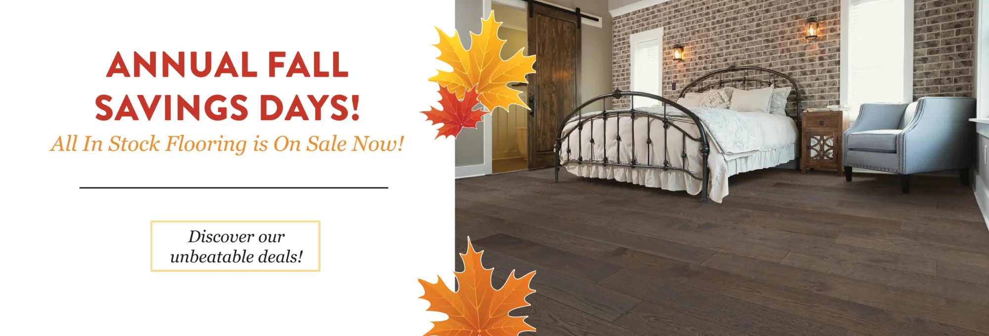 The fall sale event from Floors USA - stop by their showroom in King of Prussia, PA today!